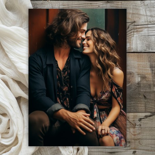 Boho Westerne Bloemenstier Koe Schedel Trouwfoto Save The Date