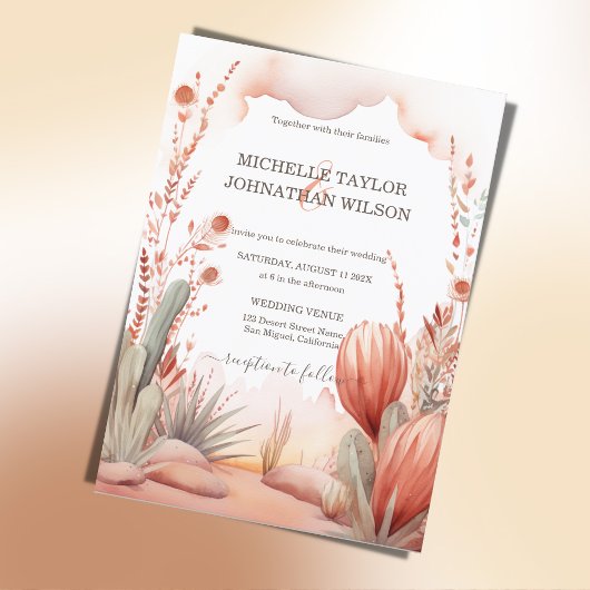 Boho Westerne Canyon Mexicaanse cactus woestijn Kaart