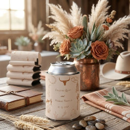 Boho Westerne Cowboy Illustratie Trouwen Blikjeskoeler