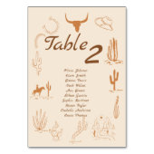 Boho Westerne Cowboy Illustratie Trouwen Kaart (Achterkant)