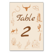 Boho Westerne Cowboy Illustratie Trouwen Kaart (Achterkant)