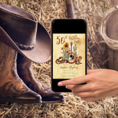 Boho Westerne gitaar zonnebloemen 50e verjaardagsf Kaart