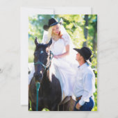 Boho Westerne Koe Schedel Rustiek Huwelijk Kaart (Achterkant)