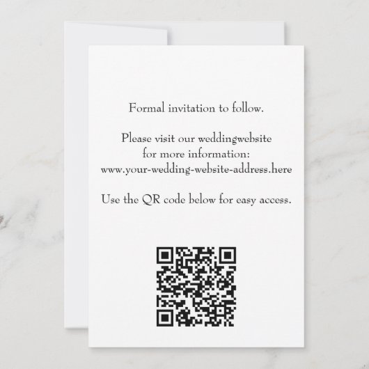 Boho westerne QR code woestijn cowboy cactus stier Save The Date (Achterkant)