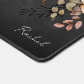 Boho Westerne Stijl Waterverf Bloemen Monogram Bureaumat (Hoek)