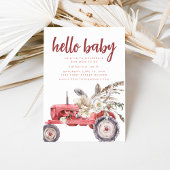 Boho Westerne Tractor Thema Baby shower Uitnodigin Kaart