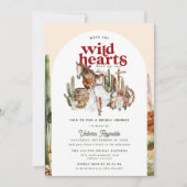 Boho Westerne woestijn | Bruidsdouche uitnodiging (Voorkant)