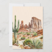 Boho Westerne woestijn | Bruidsdouche uitnodiging (Achterkant)