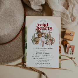 Boho Westerne woestijn | Bruidsdouche uitnodiging