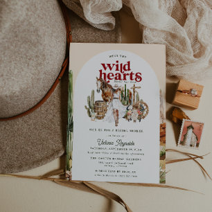 Boho Westerne woestijn Bruidsdouche uitnodiging