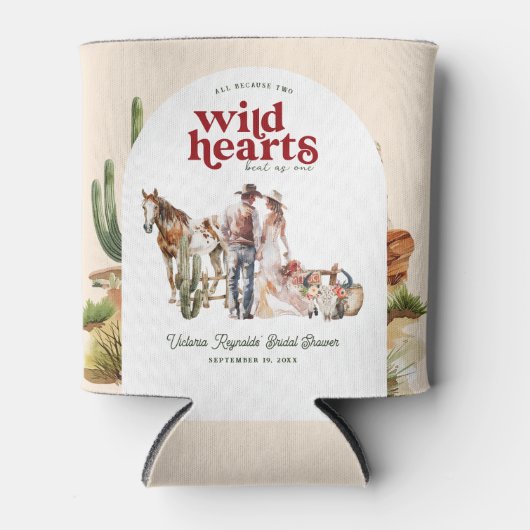 Boho Westerne woestijn | VRIJGEZELLENFEEST Blikjeskoeler (Voorkant)