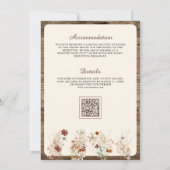 Boho Westers Paar dat op een Paard Rijdt QR Code B Kaart (Achterkant)