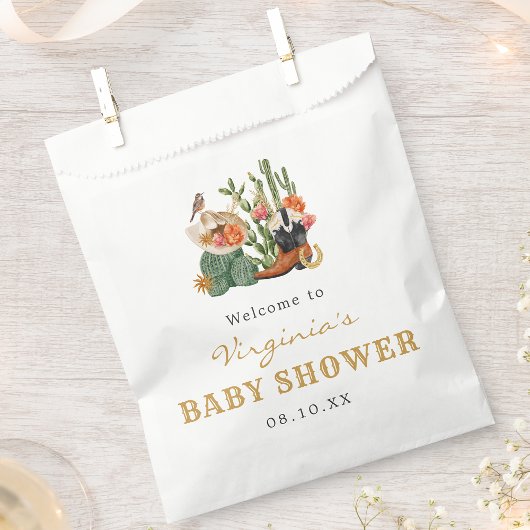 Boho Westerse Baby Shower Bedankzakje