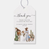 Boho Westerse Bruidsdouche | Dank je Cadeaulabel (Voorkant)