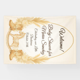 Boho Westerse Schommelpaard Baby Shower Welkom Spandoek