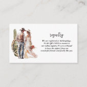 Boho Westerse Trouw Bruidsfeest Cadeau Registratie Informatiekaartje (Voorkant)