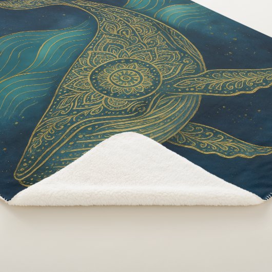 Boho Whale Mandala Sherpa Deken (3/4)