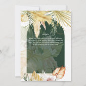 BOHO Wheat Pampas Grass Wedding Kaart (Achterkant)