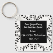 Boho Whimsical Botanical Wedding Favor Sleutelhang Sleutelhanger (Voorkant)