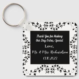 Boho Whimsical Botanical Wedding Favor Sleutelhang Sleutelhanger