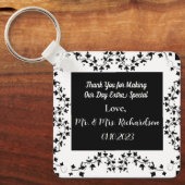 Boho Whimsical Botanical Wedding Favor Sleutelhang Sleutelhanger (Voorkant)
