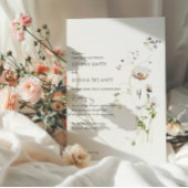 Boho Whimsical Floral Wedding Invitation – Elegant Kaart