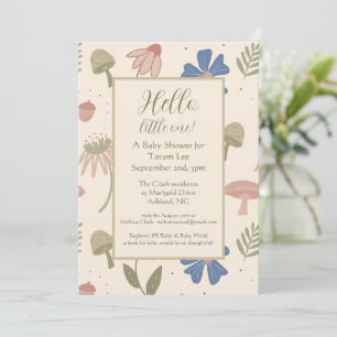 Boho Whimsical Gender Neutral Baby shower Kaart
