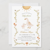 Boho Whimsical Goose Baby shower Kaart (Voorkant)