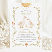 Boho Whimsical Goose Baby shower Kaart