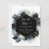 Boho Whimsical Hemelse bruiloft Save The Date (Voorkant)