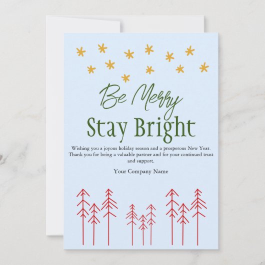 Boho Whimsische Minimalistische Kerstkaart (Voorkant)