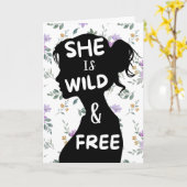 Boho Whimsische Wenskaart Kaart (Gele Bloem)