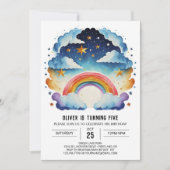 Boho Whimsy Clouds Verjaardag Kaart (Voorkant)