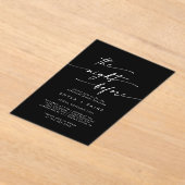 Boho White Black Night voor het diner Acryl Uitnodigingen (Laagn)