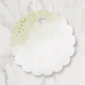 Boho white bloemen groene bladeren botanische bedankjes labels (Achterkant)