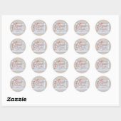 Boho White Bounce House Ronde Sticker (Vel)