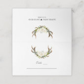 Boho White Cream Flowers Tabelnummer Plaatskaartje (Buitenkant ongevouwen)