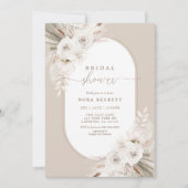 Boho White Dried Floral Vrijgezellenfeest Kaart (Voorkant)