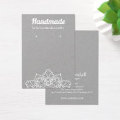 Boho White Mandala Rustic Grey Earring Display Visitekaartje (Bureau)
