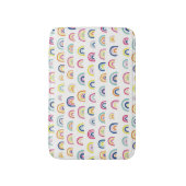 Boho White Multi Rainbow Badmat (Voorkant Verticaal)