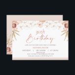Boho White Orchards Palm Leaf 30th Birthday Kaart<br><div class="desc">Boho White Orchards Palm Leaf 30th Birthday Invitation Deze bloemenbohemen 30th verjaardagsuitnodiging bevat een overwegend witte en zwarte orchard floral arrangement met een hint van palmbladeren en een roos op kool-stijl. Deze veenbloemige verjaardagsuitnodiging is ideaal voor iemand die van boomgaarden houdt en delicate tonen houdt en voor elke leeftijd kan...</div>
