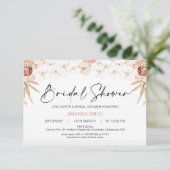 Boho White Orchards Palm Leaf Bruidsuitnodiging Kaart (Staand voorkant)