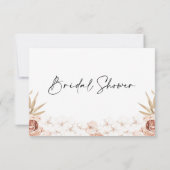 Boho White Orchards Palm Leaf Bruidsuitnodiging Kaart (Achterkant)