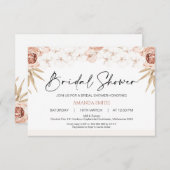 Boho White Orchards Palm Leaf Bruidsuitnodiging Kaart (Voorkant / Achterkant)