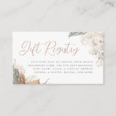 Boho White Orchid & Pampas Grass Vrijgezellenfeest Informatiekaartje (Voorkant)