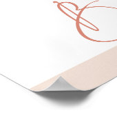 Boho White Orchideeën Palm Bruidsdouche Welkom Poster (Hoek)