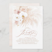 Boho White Orchids Pampas Grass Vrijgezellenfeest Kaart (Voorkant / Achterkant)