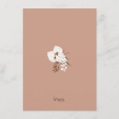 Boho White Orchids Pampas Grass Wedding Reception Informatiekaartje (Achterkant)
