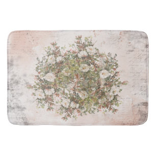 Boho White Rose Badmat