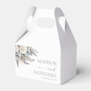 Boho White Rose Bloemen Tuin Tuin Huwelijk Bedankdoosjes